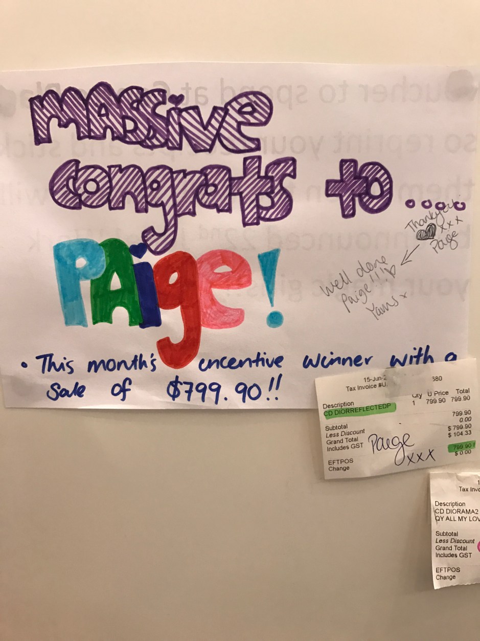 Paige incentive winner sign